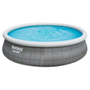 Fast Set 15' x 33 Round Above Ground Pool Liner Replacement. Rattan Wicker