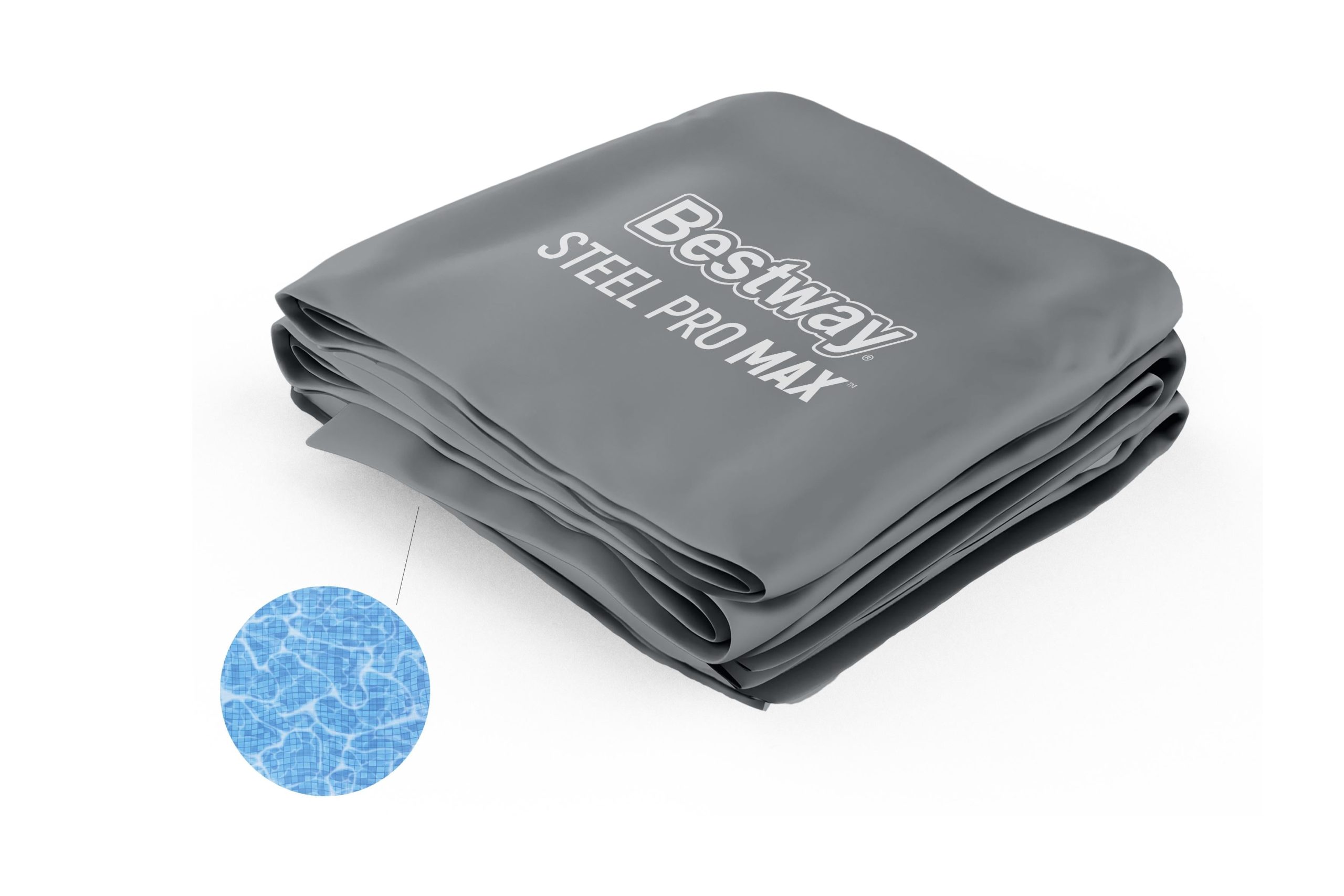 Steel Pro MAX™ 18' x 9' x 48 Rectangular Above Ground Pool Liner Replacement. Gray
