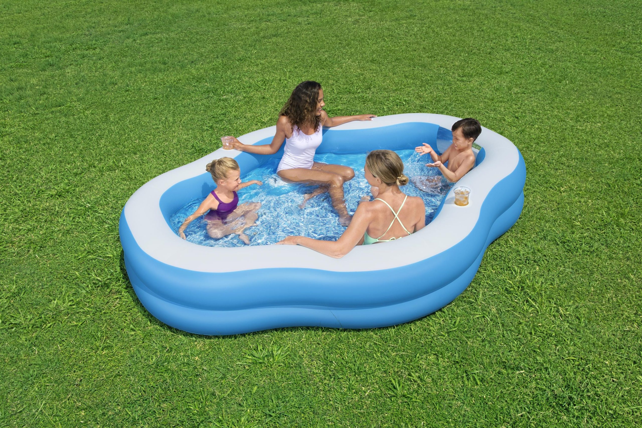 H2OGO! Splashview 8' Inflatable Family Pool With See-Through Window - Image 2