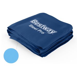 Steel Pro 10' x 30 Round Above Ground Pool Liner Replacement. Deep Blue