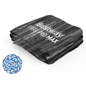 Steel Pro MAX 20' x 12' x 48 Oval Above Ground Pool Liner Replacement. Wood Grain
