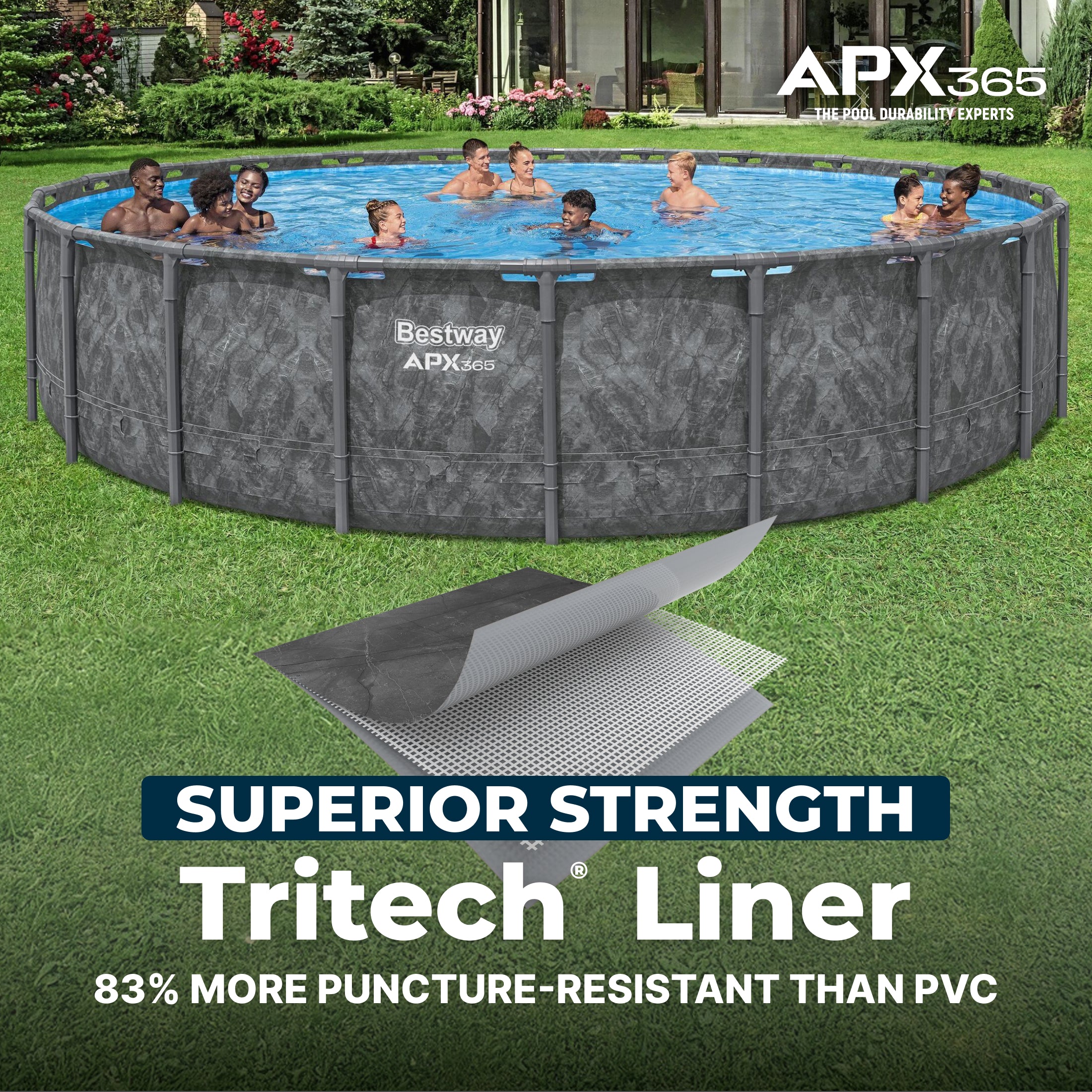 Bestway APX 365 22' x 52 Round Above Ground Pool Set - Image 6