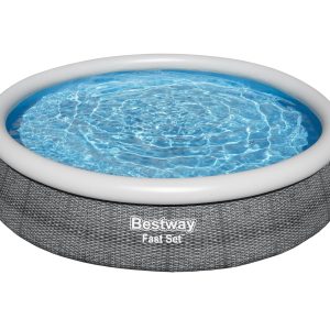 Bestway Fast Set 12' x 30 Inflatable Round Soft Sided Above Ground Pool Set