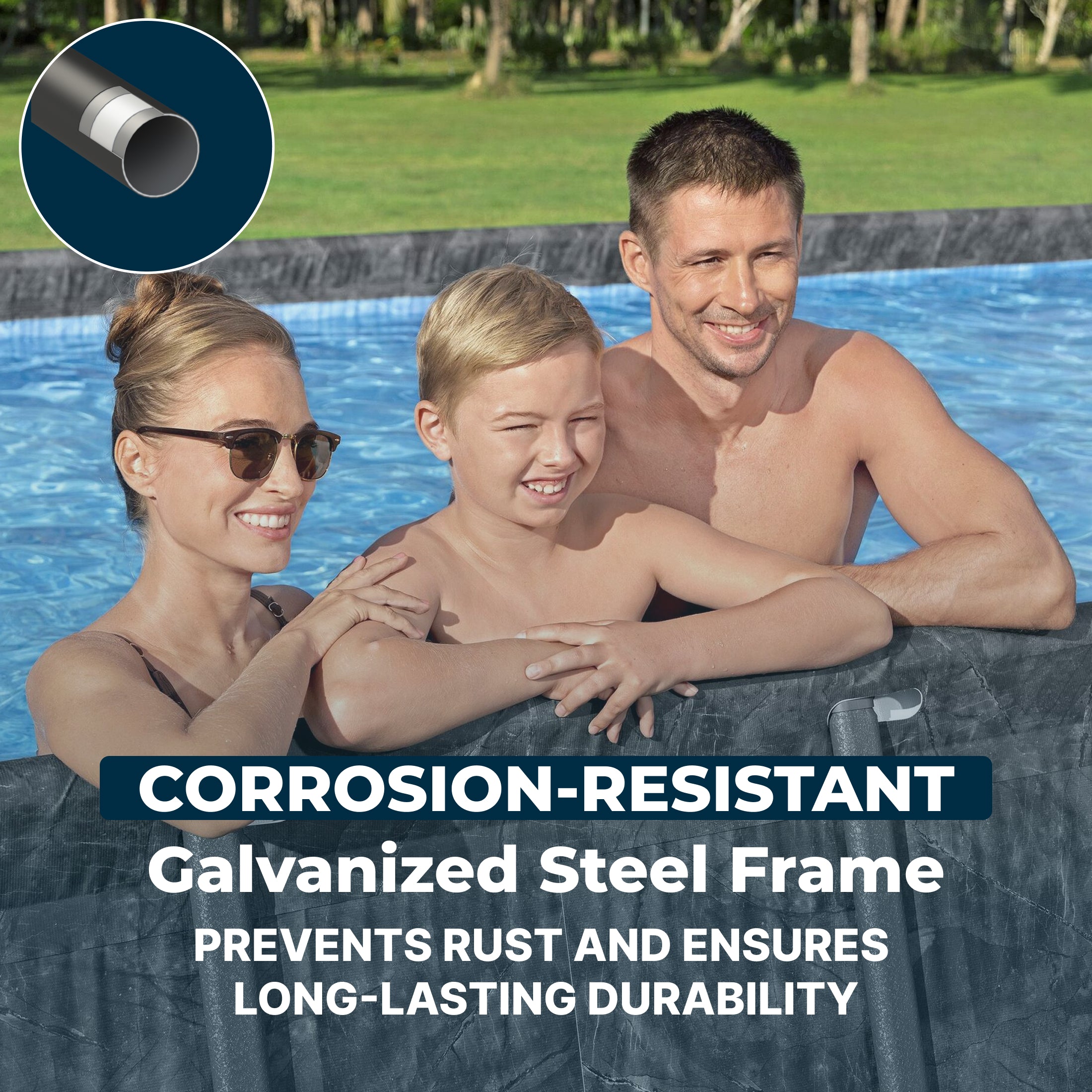 Bestway APX 365 24' x 12' x 52 Rectangle Above Ground Pool Set - Image 8