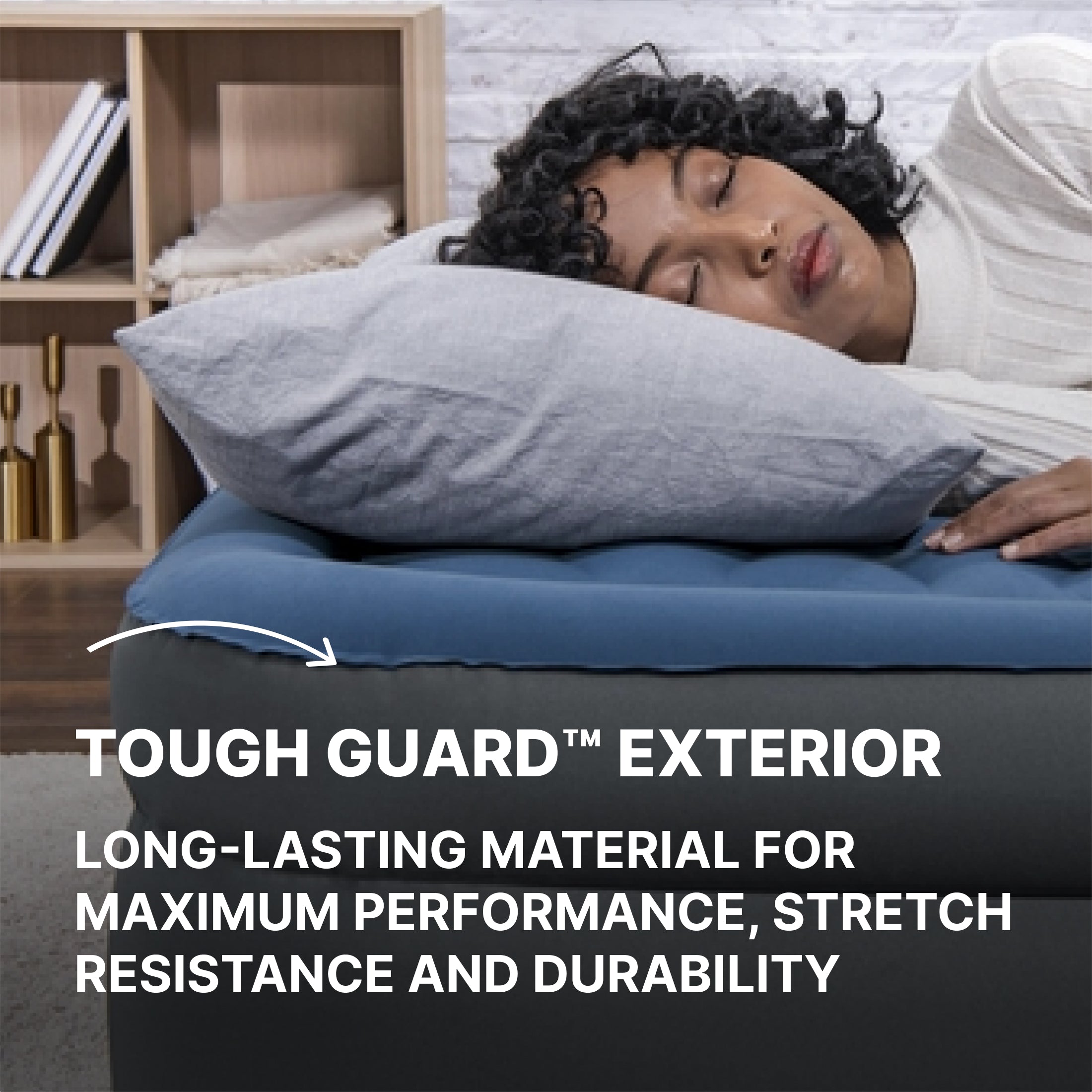 Bestway Tough Guard Air Mattress Twin 18 with Built-in AC Pump - Image 5