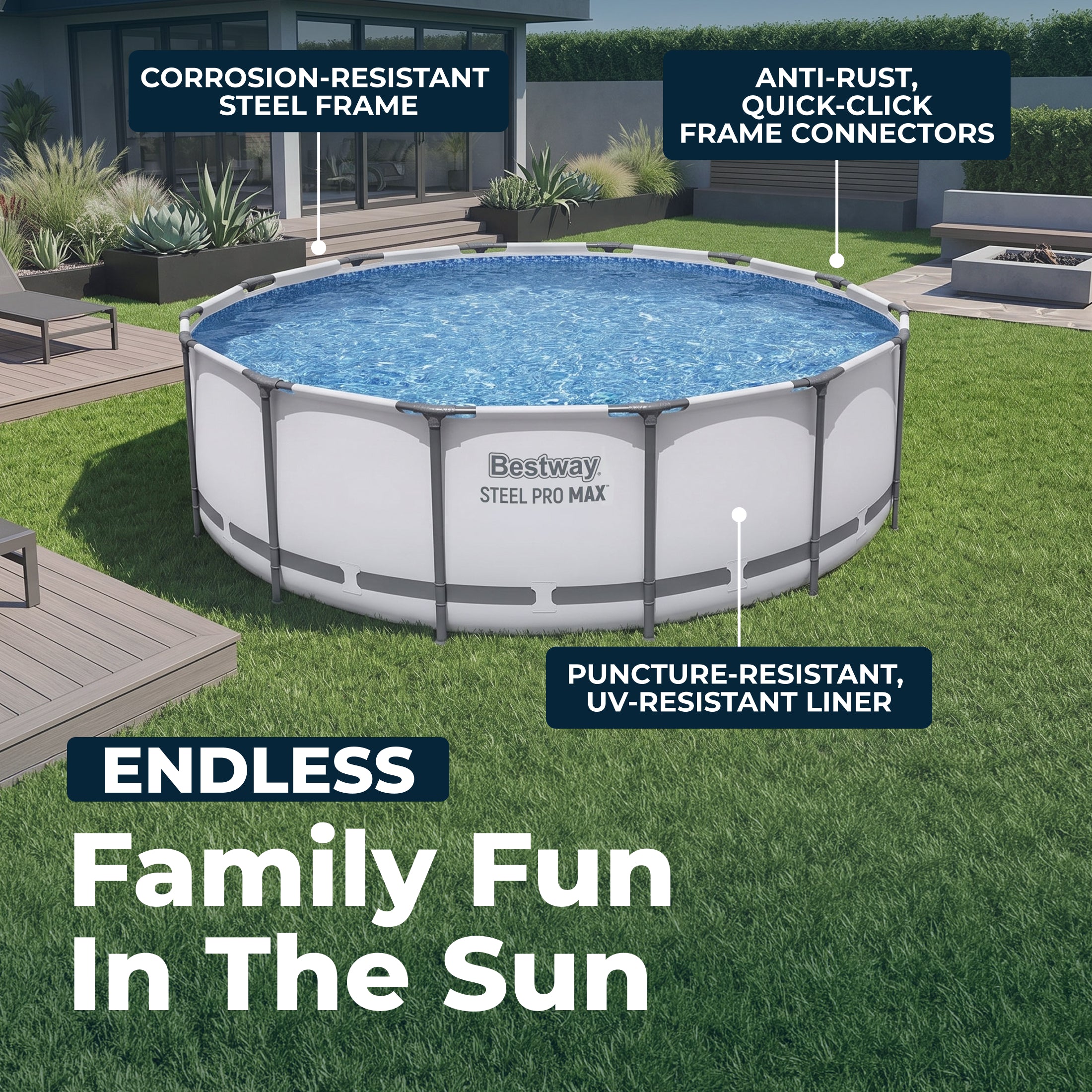 Bestway Steel Pro MAX Above Ground Pool Set 15' x 42 - Image 8
