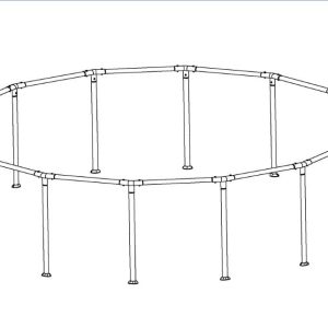 Steel Pro MAX 14' x 42 & 14' x 48 Above Ground Round Pool Frame Set Replacement. Gray (Pins. Pin Gaskets. Footings and T-Connectors)