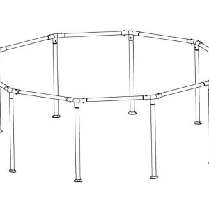 Steel Pro MAX 10' x 30 Above Ground Round Pool Frame Set Replacement. Gray
