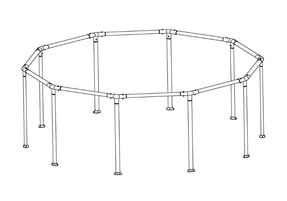 Steel Pro MAX 10' x 30 Above Ground Round Pool Frame Set Replacement. Gray