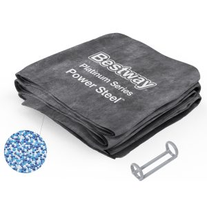 Power Steel Platinum Series 20' x 12' x 48 Oval Above Ground Pool Liner Replacement. Gray