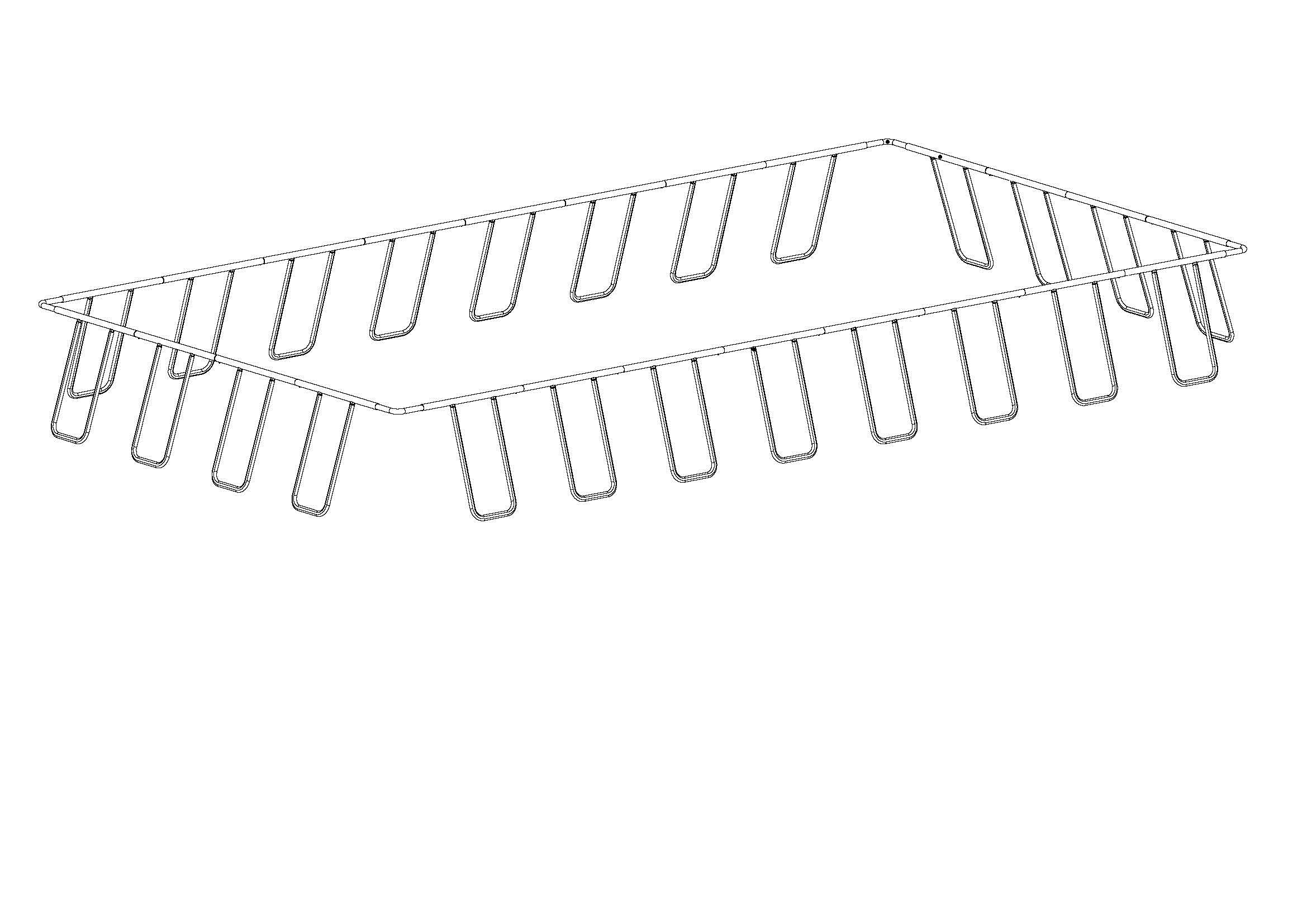 Power Steel 31'4 x 16' x 52 Above Ground Rectangular Pool Half Frame Set Replacement. Silver