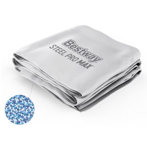 Steel Pro MAX 14' x 42 Round Above Ground Pool Liner Replacement. Gray