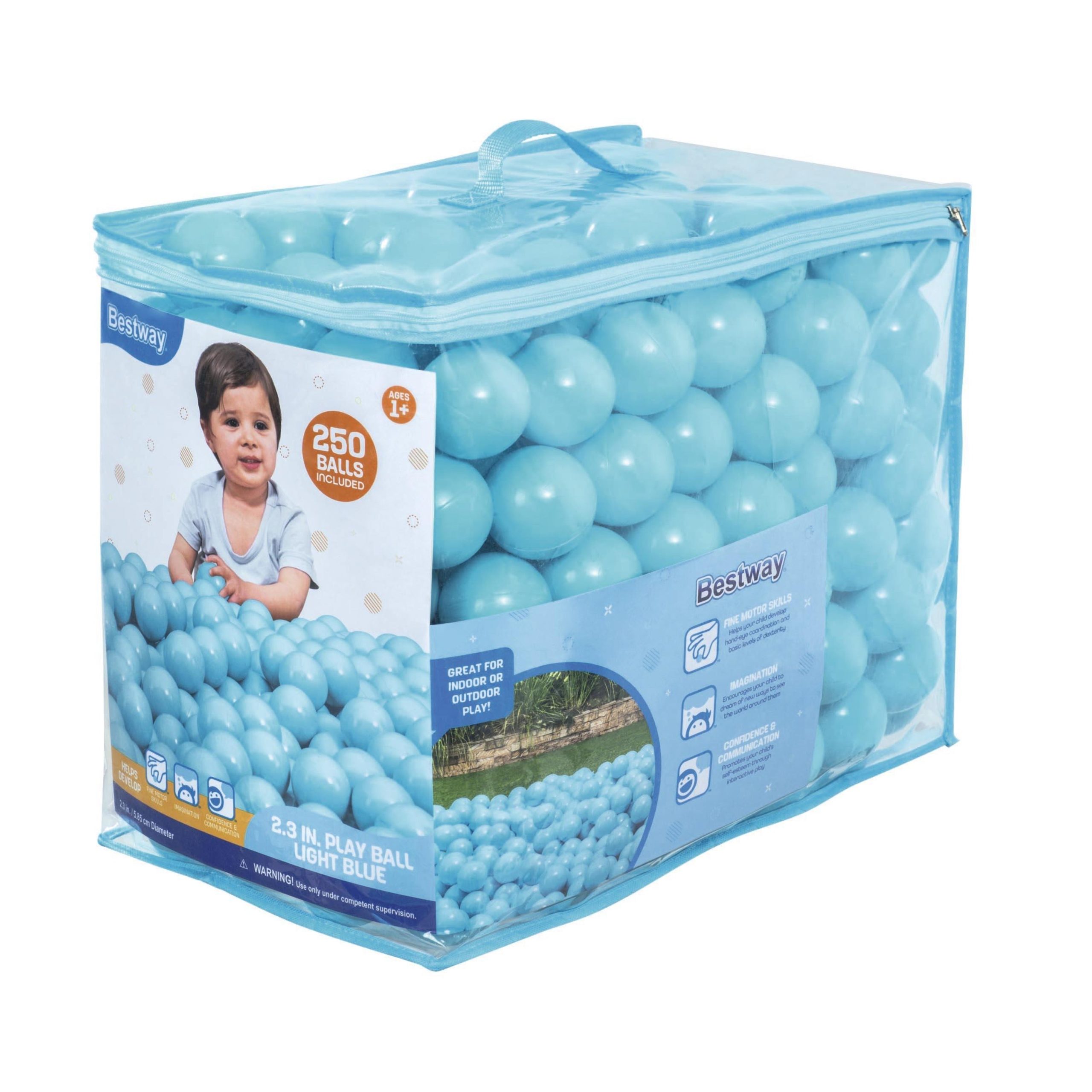 Bestway 250 Play Balls. Light Blue