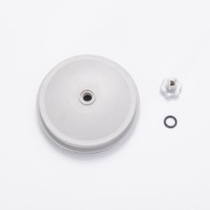 Above Ground Pool Filter Cap. Purge Valve & Valve Seal Replacement for 2.000 gal. Smart Touch Wi-Fi Cartridge Filter Pump. White