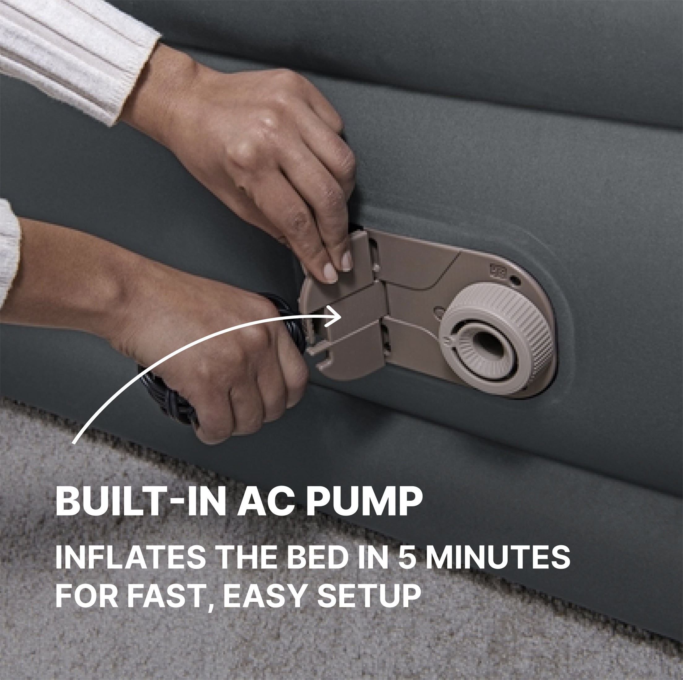 Bestway Tough Guard Air Mattress Queen 18 with Built-in AC Pump - Image 6