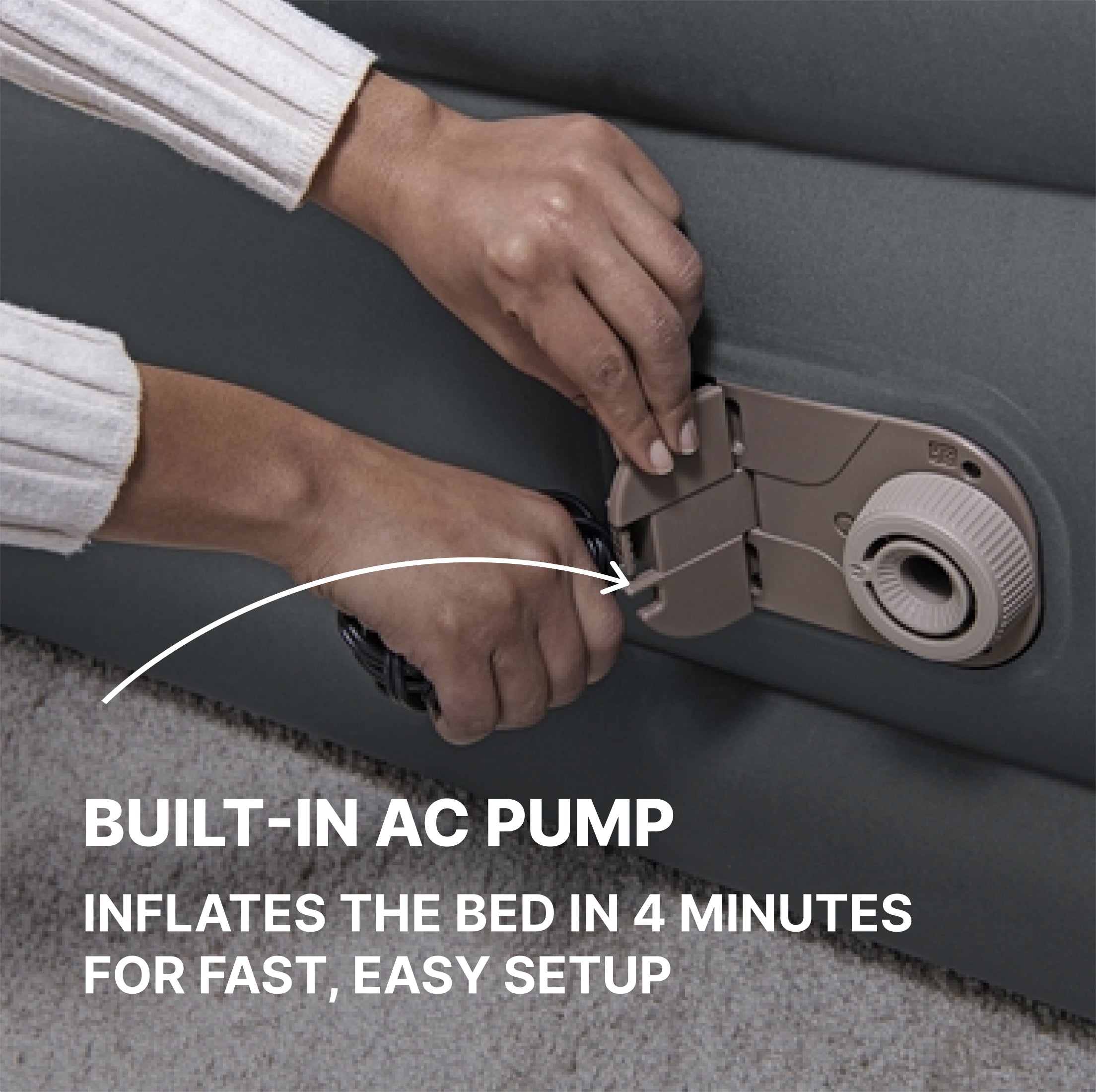 Bestway Tough Guard Air Mattress Twin 18 with Built-in AC Pump - Image 6
