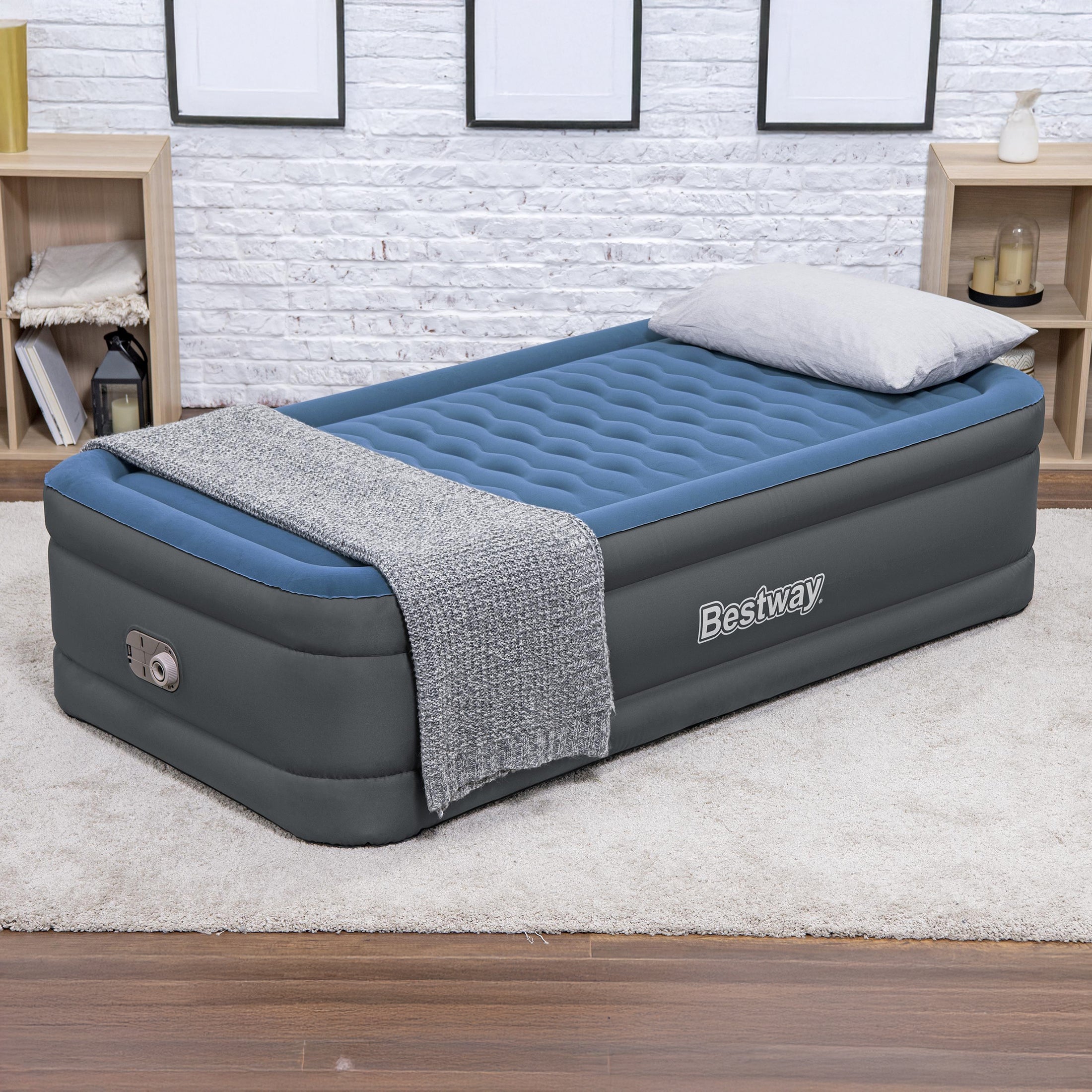 Bestway Tough Guard Air Mattress Twin 18 with Built-in AC Pump - Image 8