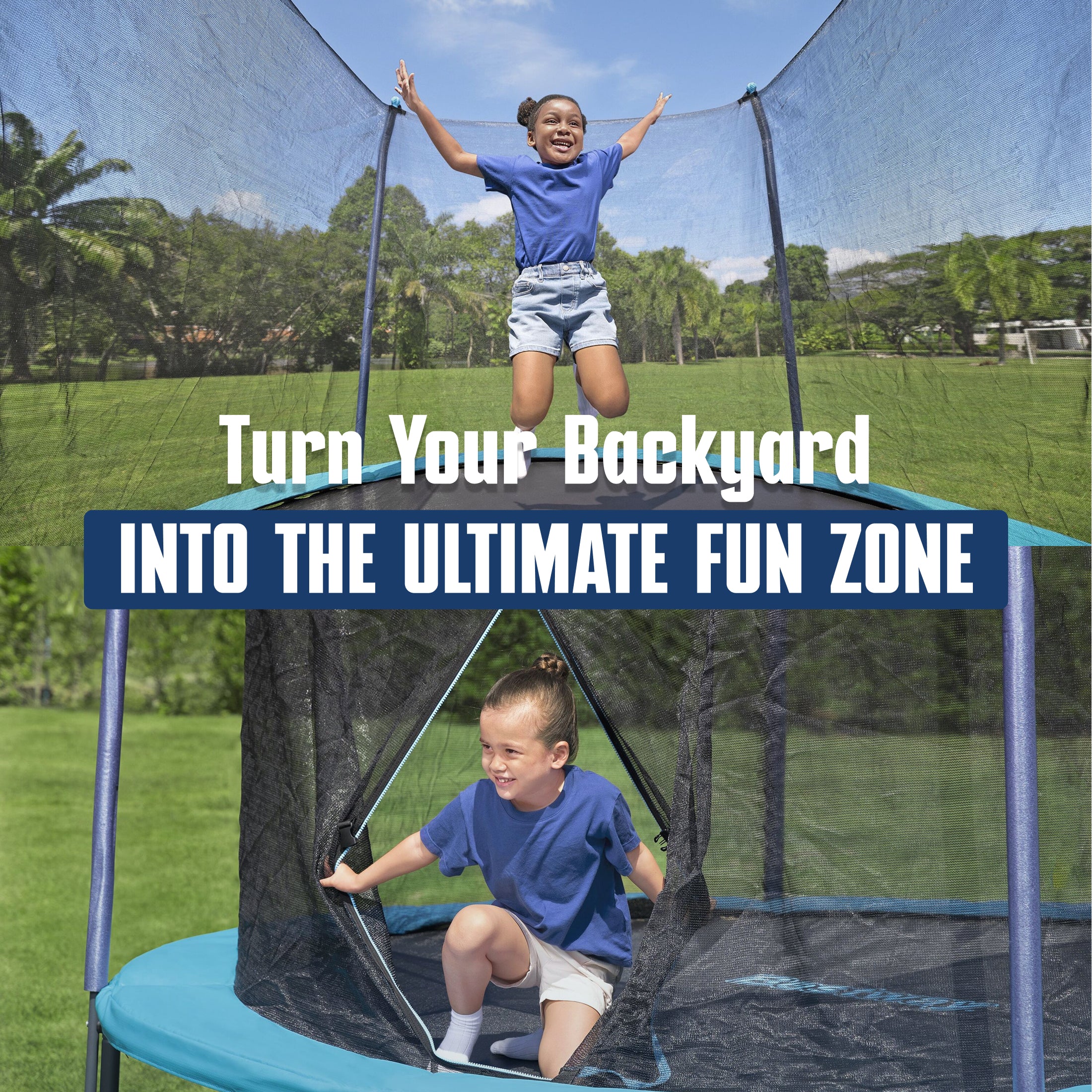 Bestway Xtreme Air 10 ft Outdoor Trampoline for Kids & Adults. No-Gap Enclosure. Foam-Padded Poles - Image 10