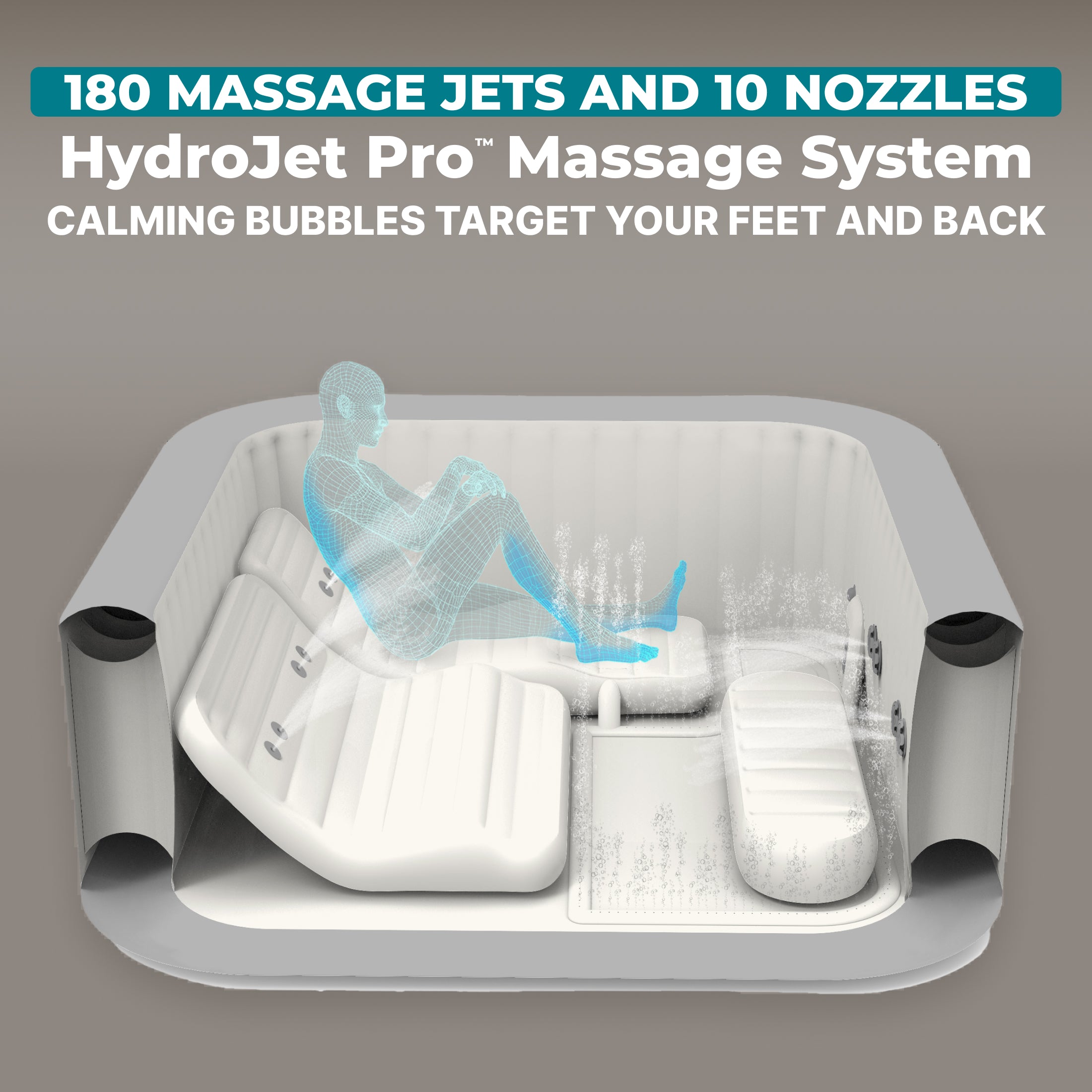 SaluSpa Maldives Energy-Efficient Smart HydroJet Pro Inflatable Hot Tub with App Control 5-7 person - Image 7