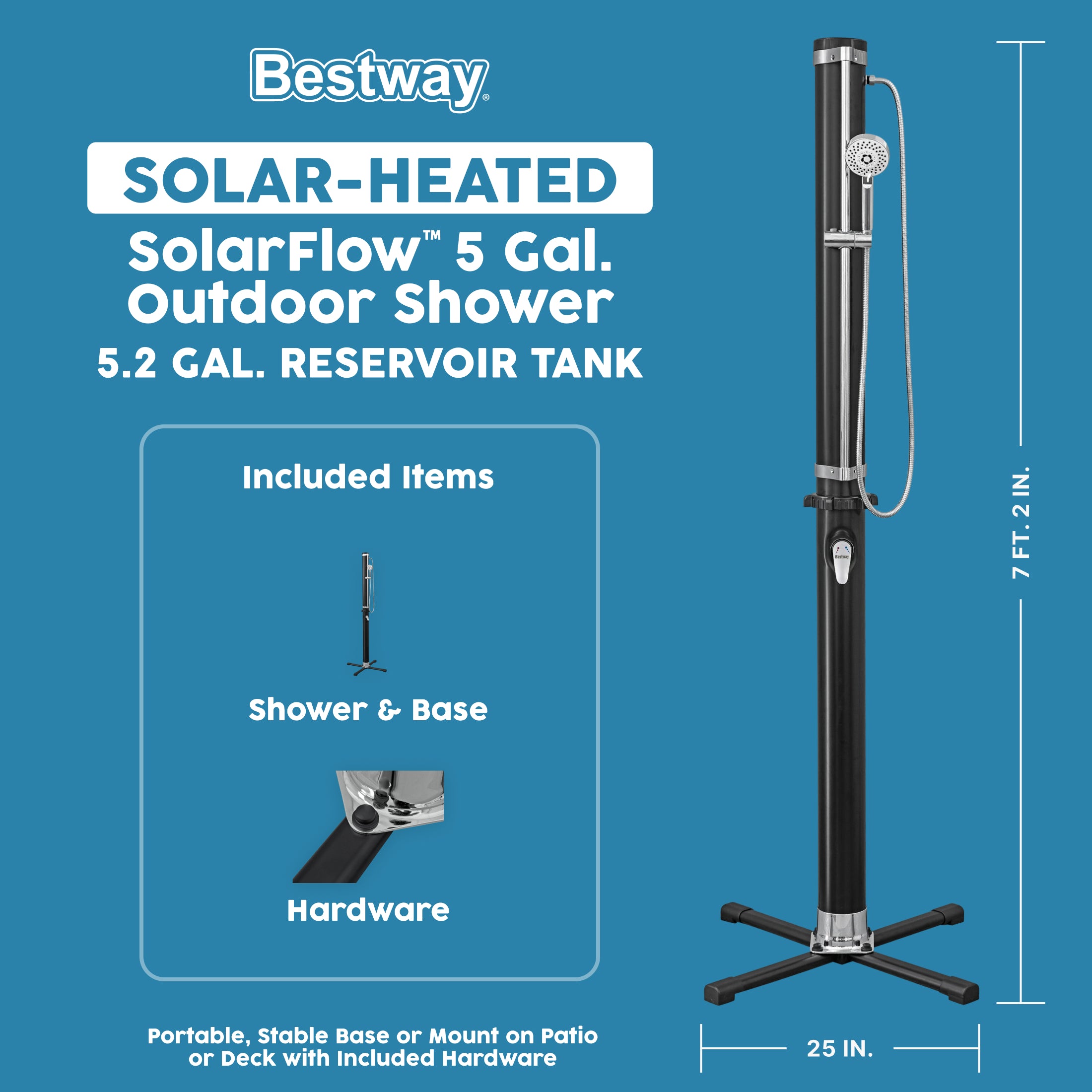 Bestway SolarFlow 5.2 Gal. Outdoor Shower - Image 2