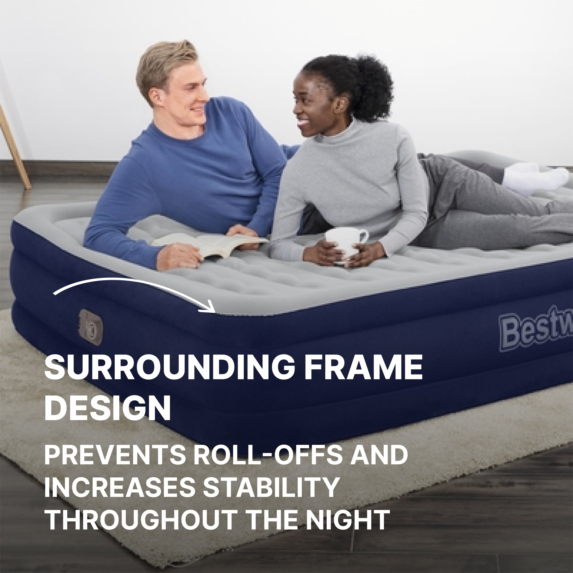 Bestway Tritech Air Mattress Queen 15 with Built-in AC Pump Included - Image 3