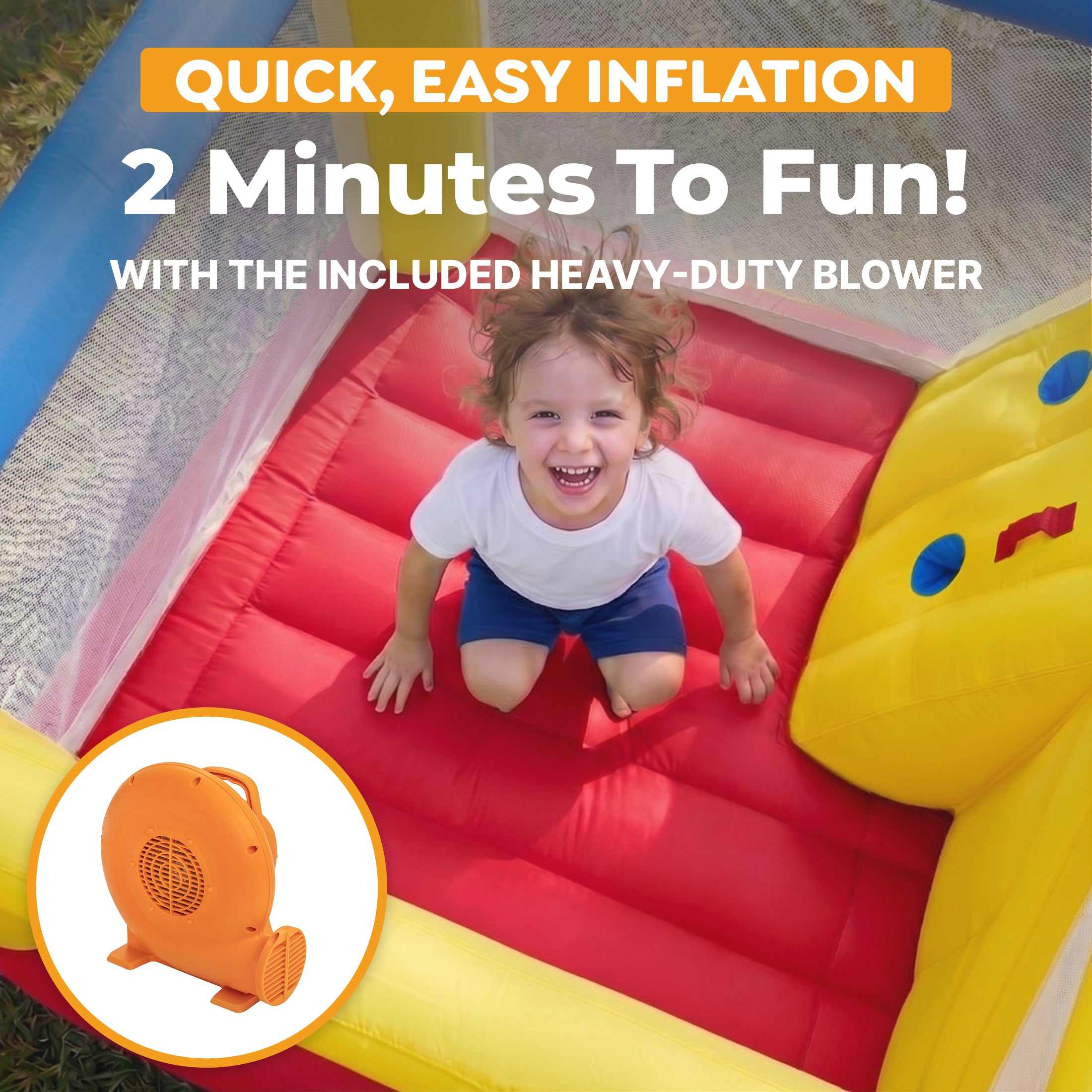 H2OGO! Slidetastic Kids Inflatable Mega Bounce Park - Image 5