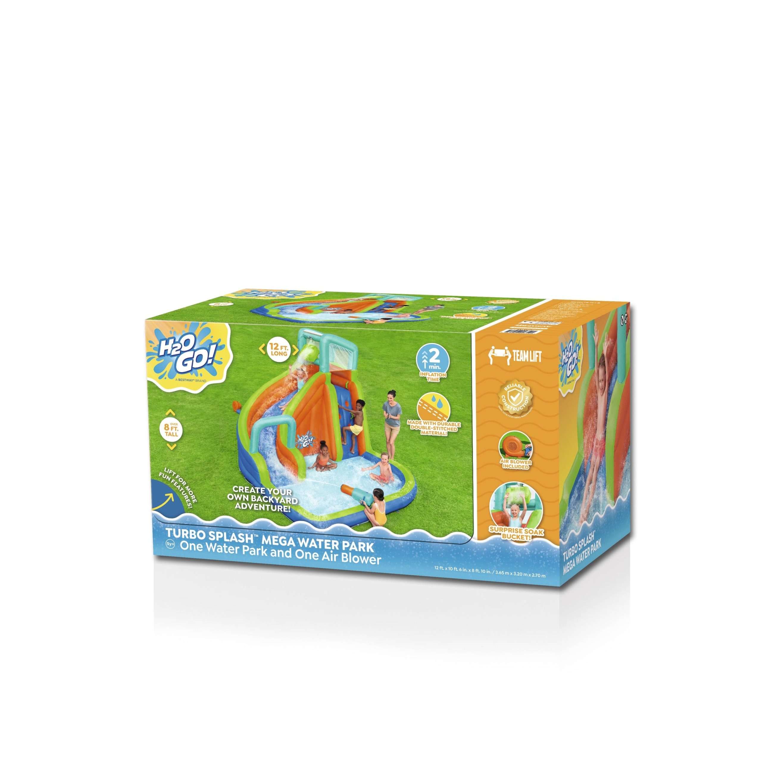 H2OGO! Turbo Splash 12' Kids Inflatable Mega Water Park - Image 12