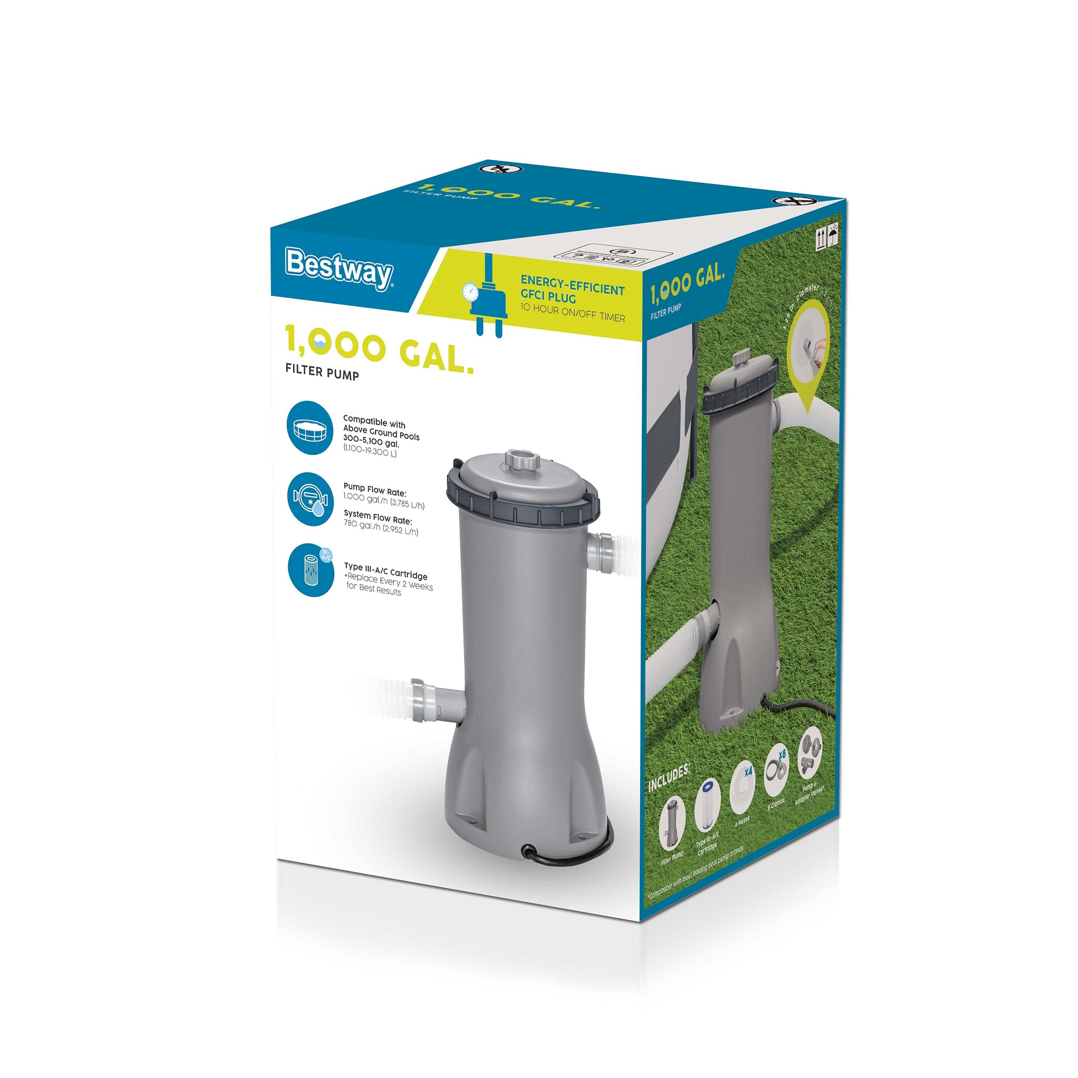 Bestway 1.000 gal. Above Ground Pool Filter Pump - Image 11