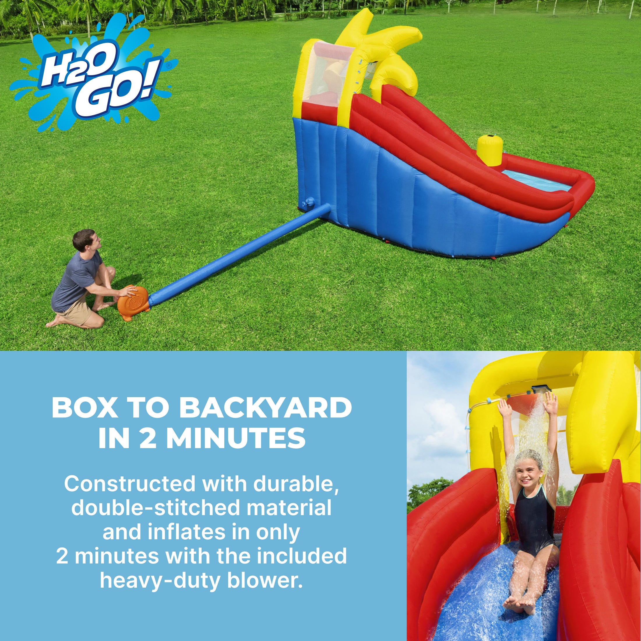 H2OGO! AstroSplash Kids Inflatable Mega Water Park 10'9 - Image 5