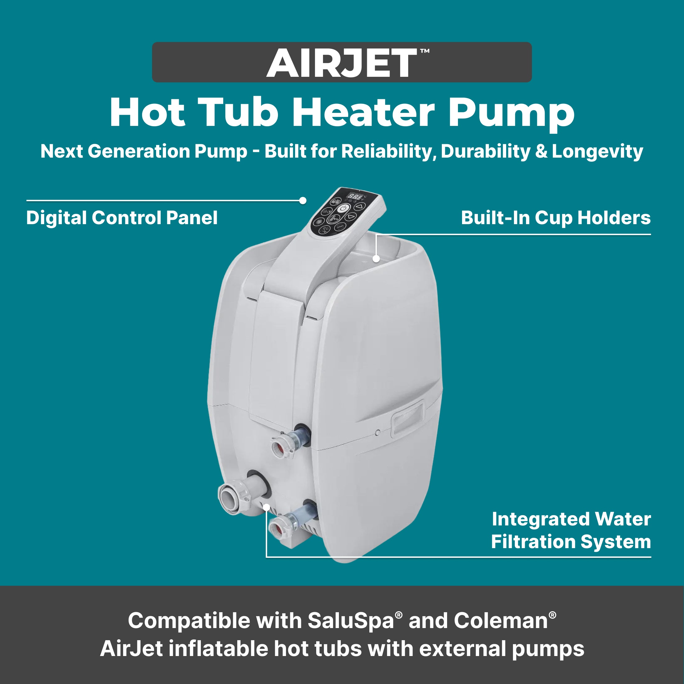 SaluSpa AirJet Hot Tub Heater Pump - Image 2