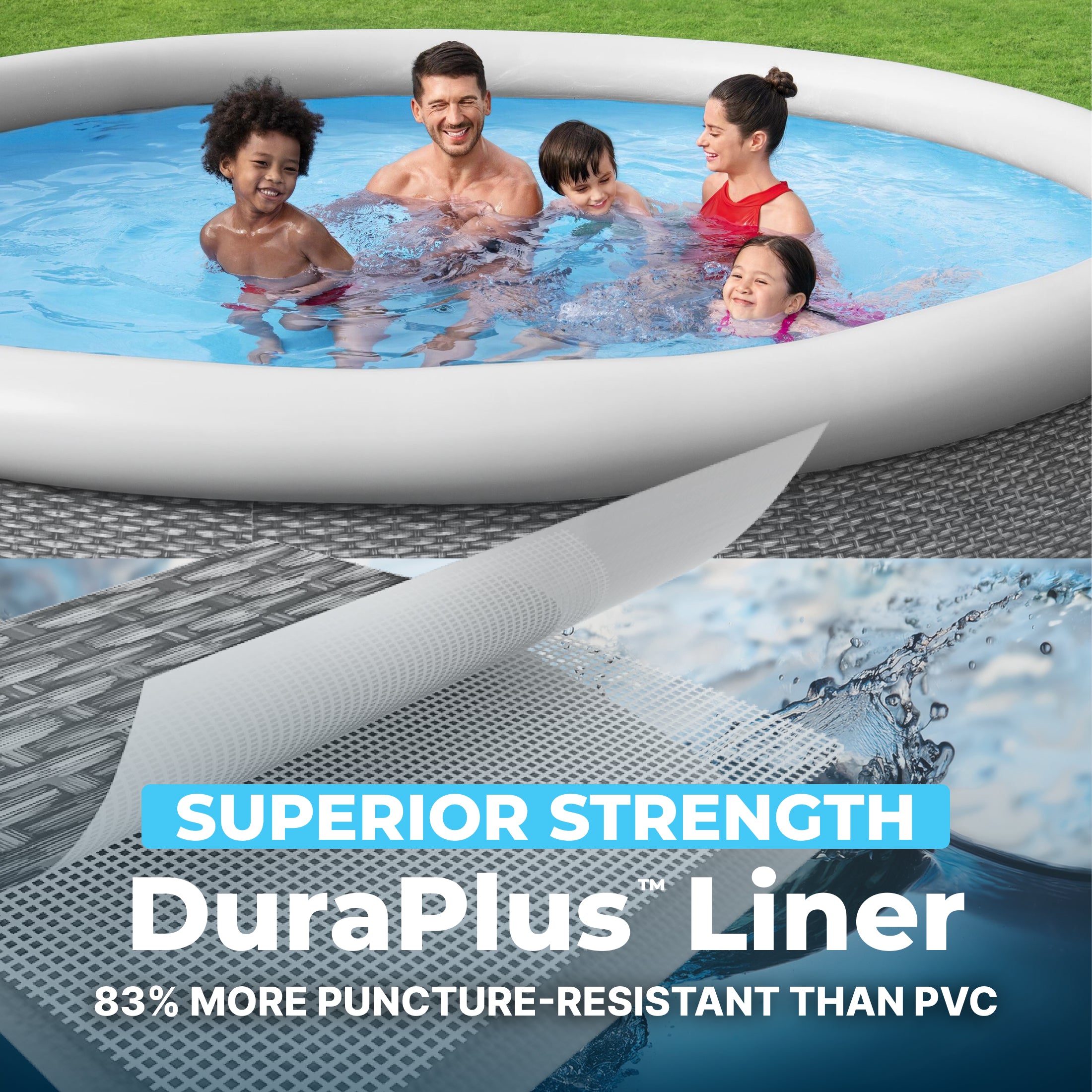 Bestway Fast Set 12' x 30 Inflatable Round Soft Sided Above Ground Pool Set - Image 4